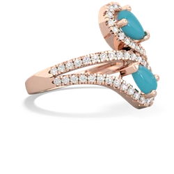 Turquoise Diamond Dazzler 14K Rose Gold ring R3000