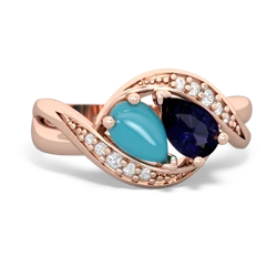 Turquoise Summer Winds 14K Rose Gold ring R5342