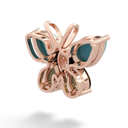 Turquoise Butterfly 14K Rose Gold pendant P2215