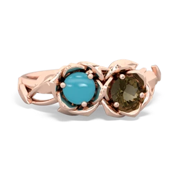 Turquoise Rose Garden 14K Rose Gold ring R5510