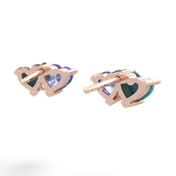 Turquoise Sweethearts 14K Rose Gold earrings E5260