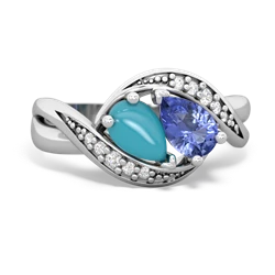 Turquoise Summer Winds 14K White Gold ring R5342