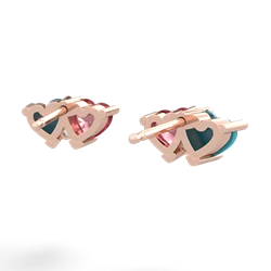 Turquoise Sweethearts 14K Rose Gold earrings E5260