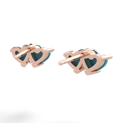 Turquoise Sweethearts 14K Rose Gold earrings E5260