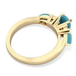 Peridot 6Mm Round Eternal Embrace Engagement 14K Yellow Gold ring R2005