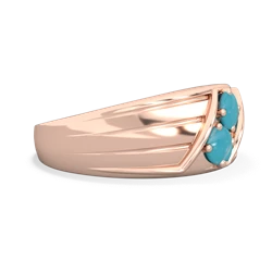 Turquoise Men's Streamline 14K Rose Gold ring R0460