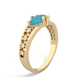 Turquoise Heart To Heart 14K Yellow Gold ring R3342