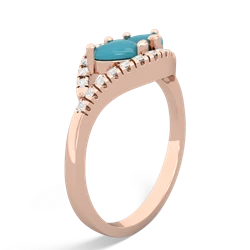 Turquoise Mother And Child 14K Rose Gold ring R3010