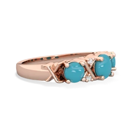 Onyx Hugs And Kisses 14K Rose Gold ring R5016