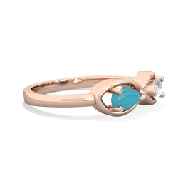 Turquoise Infinity 14K Rose Gold ring R5050