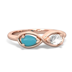 Turquoise Infinity 14K Rose Gold ring R5050