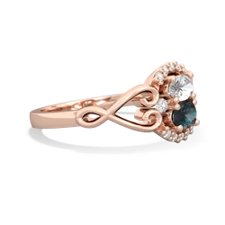 White Topaz Love Nest 14K Rose Gold ring R5860