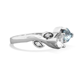 White Topaz Floral Elegance 14K White Gold ring R5790