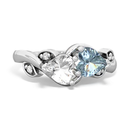 White Topaz Floral Elegance 14K White Gold ring R5790