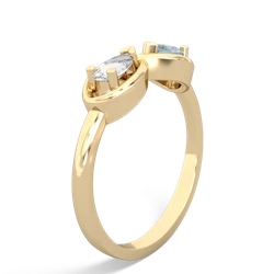 White Topaz Infinity 14K Yellow Gold ring R5050