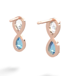 White Topaz Infinity 14K Rose Gold earrings E5050