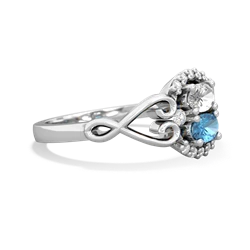 White Topaz Love Nest 14K White Gold ring R5860