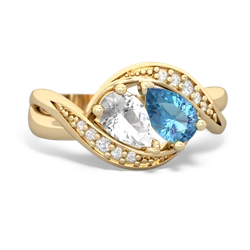 White Topaz Summer Winds 14K Yellow Gold ring R5342