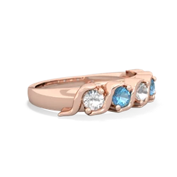 White Topaz Anniversary Band 14K Rose Gold ring R2089