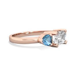 White Topaz Three Stone 14K Rose Gold ring R5235