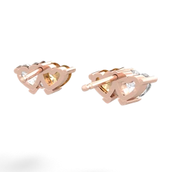 White Topaz Sweethearts 14K Rose Gold earrings E5260