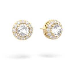 matching earrings - Diamond Halo