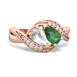 White Topaz Summer Winds 14K Rose Gold ring R5342