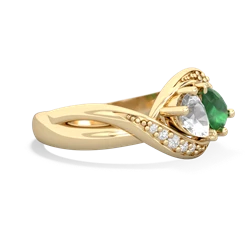 White Topaz Summer Winds 14K Yellow Gold ring R5342