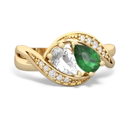 White Topaz Summer Winds 14K Yellow Gold ring R5342