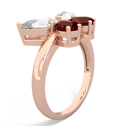 White Topaz Butterfly 14K Rose Gold ring R2215