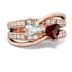 White Topaz Bowtie 14K Rose Gold ring R2360