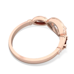 White Topaz Milgrain Marquise 14K Rose Gold ring R5700