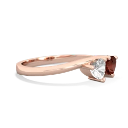 White Topaz Sweethearts 14K Rose Gold ring R5260