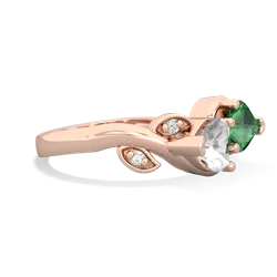 White Topaz Floral Elegance 14K Rose Gold ring R5790