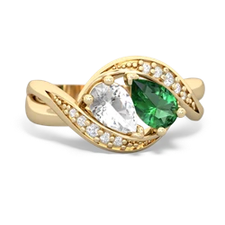 White Topaz Summer Winds 14K Yellow Gold ring R5342