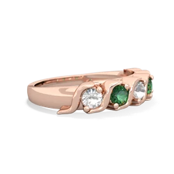 White Topaz Anniversary Band 14K Rose Gold ring R2089