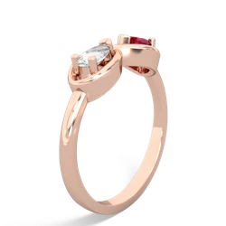 White Topaz Infinity 14K Rose Gold ring R5050