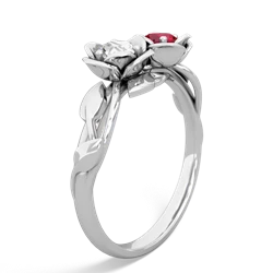 White Topaz Rose Garden 14K White Gold ring R5510