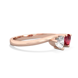 White Topaz Sweethearts 14K Rose Gold ring R5260