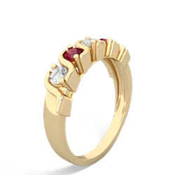 White Topaz Anniversary Band 14K Yellow Gold ring R2089