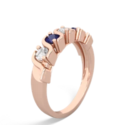 White Topaz Anniversary Band 14K Rose Gold ring R2089