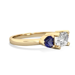 White Topaz Three Stone 14K Yellow Gold ring R5235