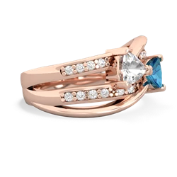 White Topaz Bowtie 14K Rose Gold ring R2360