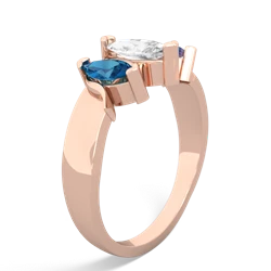 White Topaz Three Peeks 14K Rose Gold ring R2433