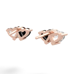 White Topaz Sweethearts 14K Rose Gold earrings E5260