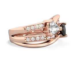 White Topaz Bowtie 14K Rose Gold ring R2360