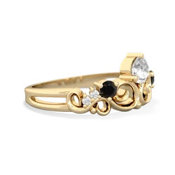 White Topaz Crown Keepsake 14K Yellow Gold ring R5740