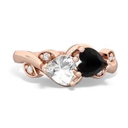 White Topaz Floral Elegance 14K Rose Gold ring R5790