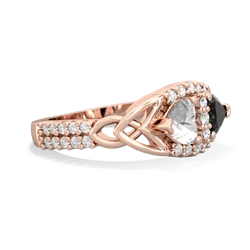 White Topaz Sparkling Celtic Knot 14K Rose Gold ring R2645