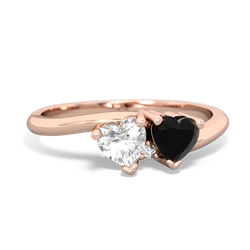 White Topaz Sweethearts 14K Rose Gold ring R5260